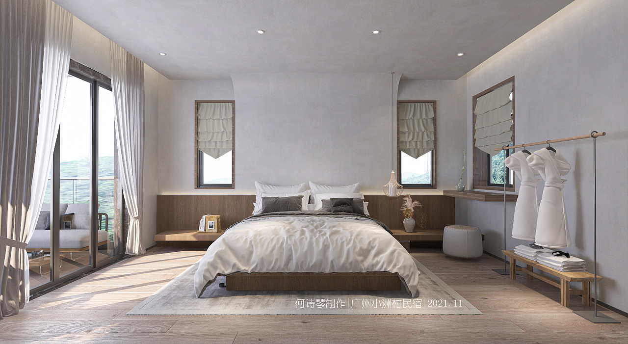 原创设计诧寂风民宿（广州海珠区小洲村)（图ZMzUxNzcyMjA4） - 家装设计 - 站酷设计师室内何哈哈原创素材 - 站酷ZCOOL