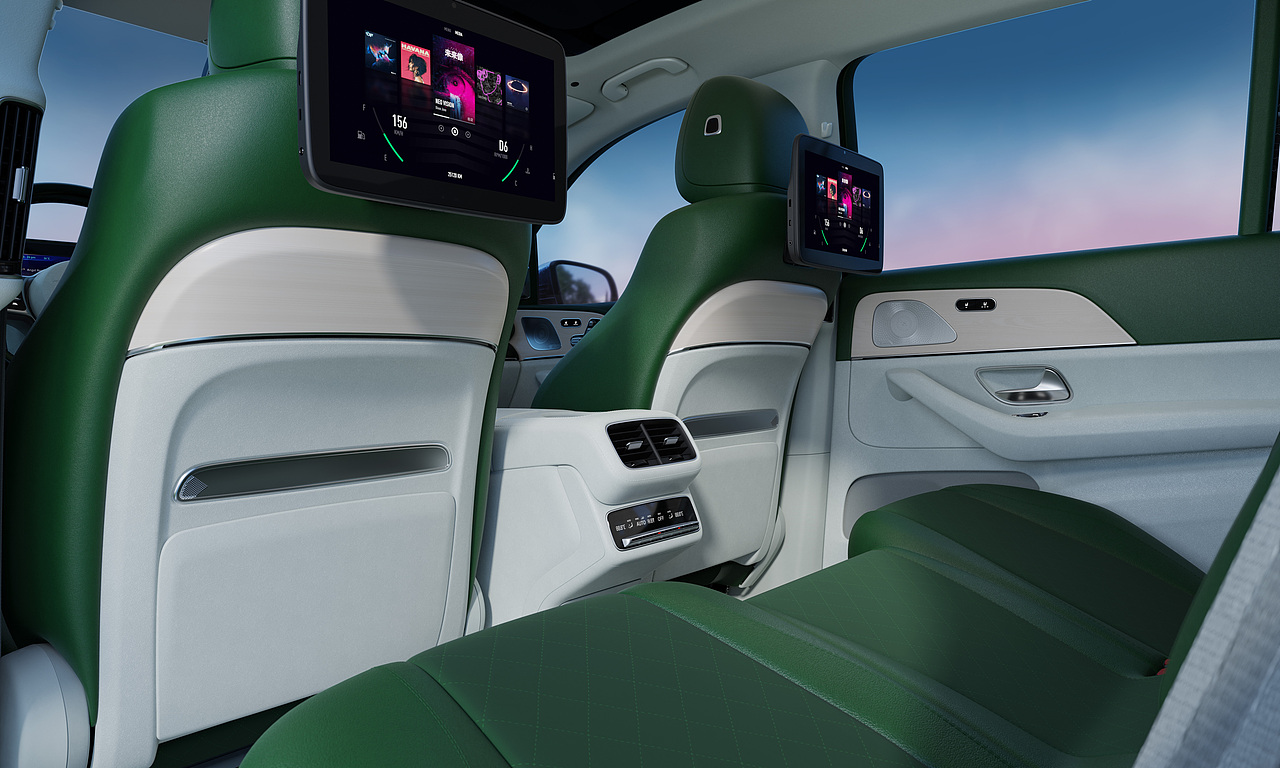 Mercedes Benz GLS interior CGI