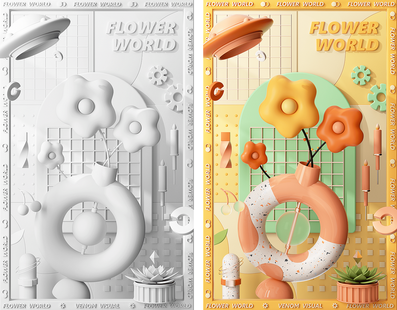 FLOWER WORLD（图ZMzA0Njk4OTgw） - 人物/生物 - 站酷设计师Venom_Z原创素材 - 站酷ZCOOL