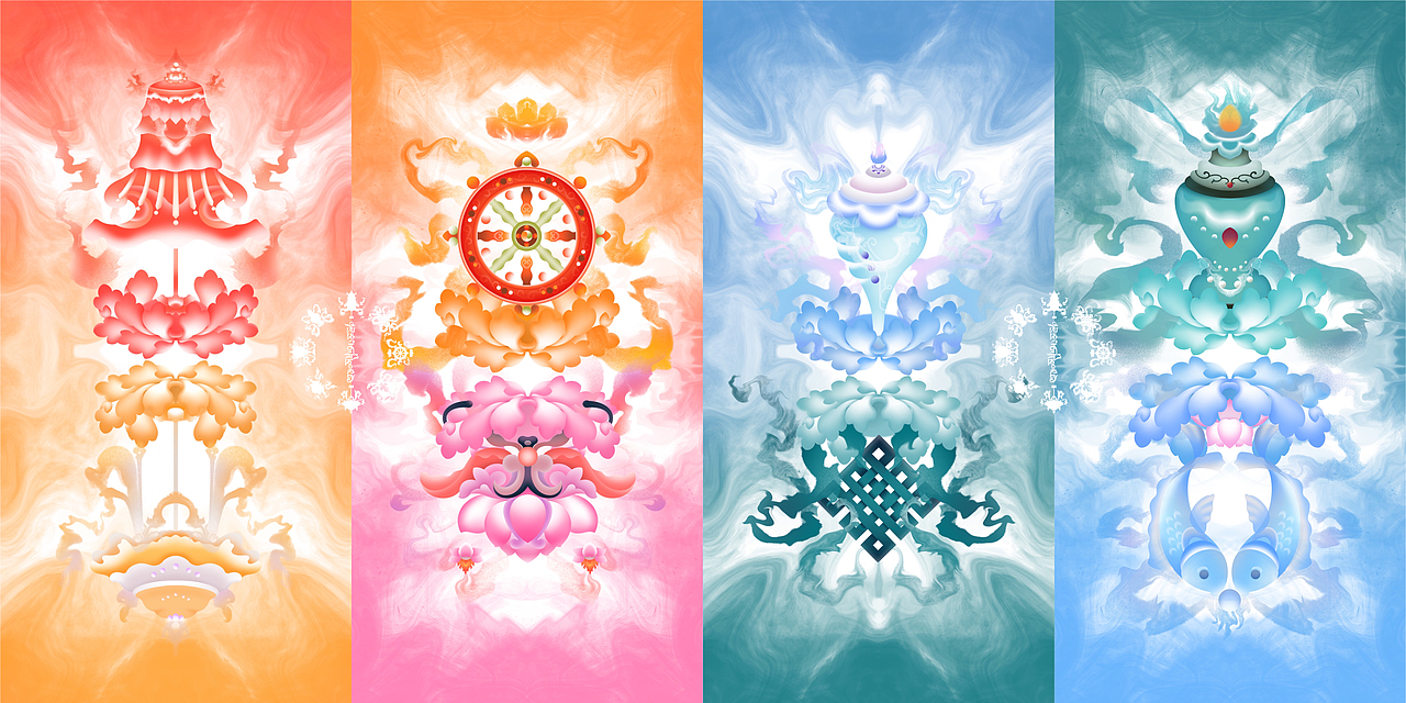 藏族吉祥八宝IP设计