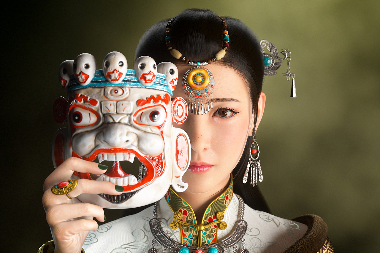 羌姆面具（图ZMzIzNDQ1NzA0） - 人物/生物 - 站酷设计师武丞相原创素材 - 站酷ZCOOL