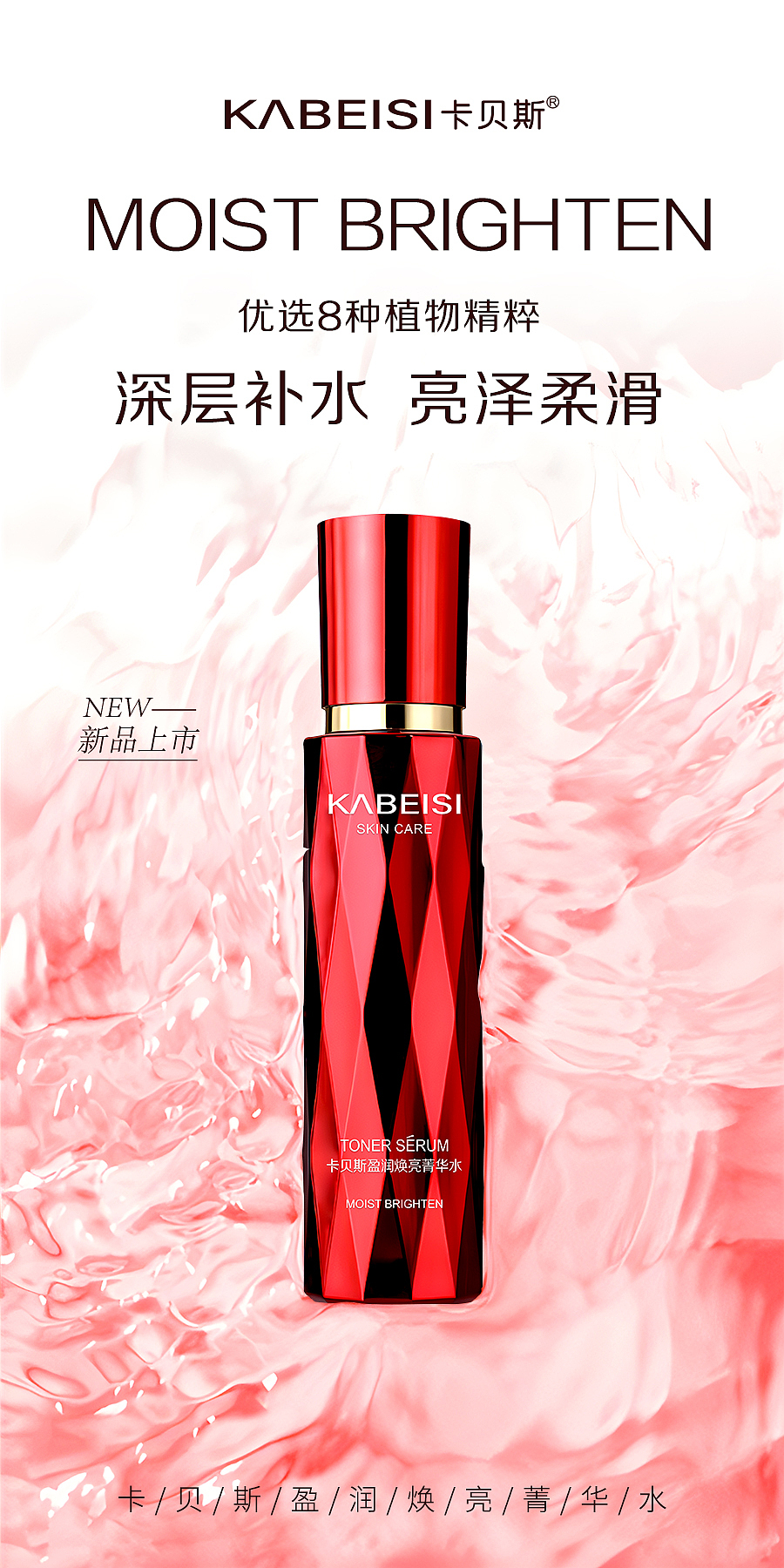 护肤系列海报-红色