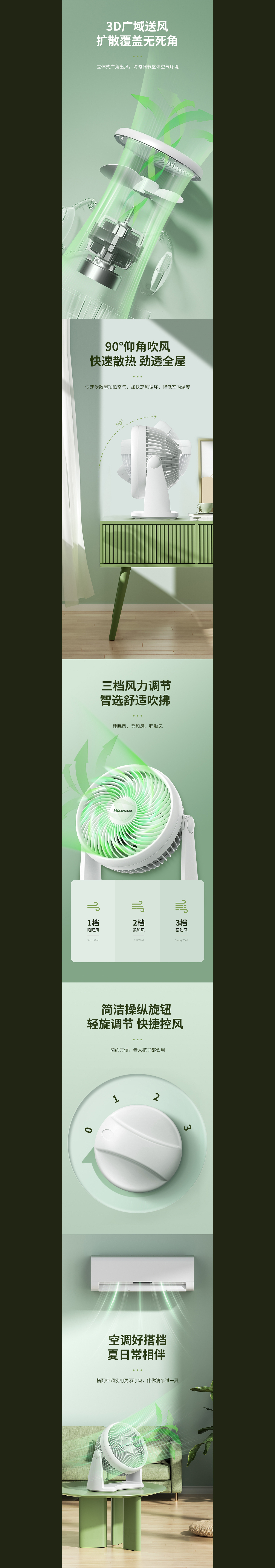 电商详情 | 海信台式循环扇 小家电详情页设计（图ZMzM2ODM1Nzg4） - 电商 - 站酷设计师鲤想传媒原创素材 - 站酷ZCOOL