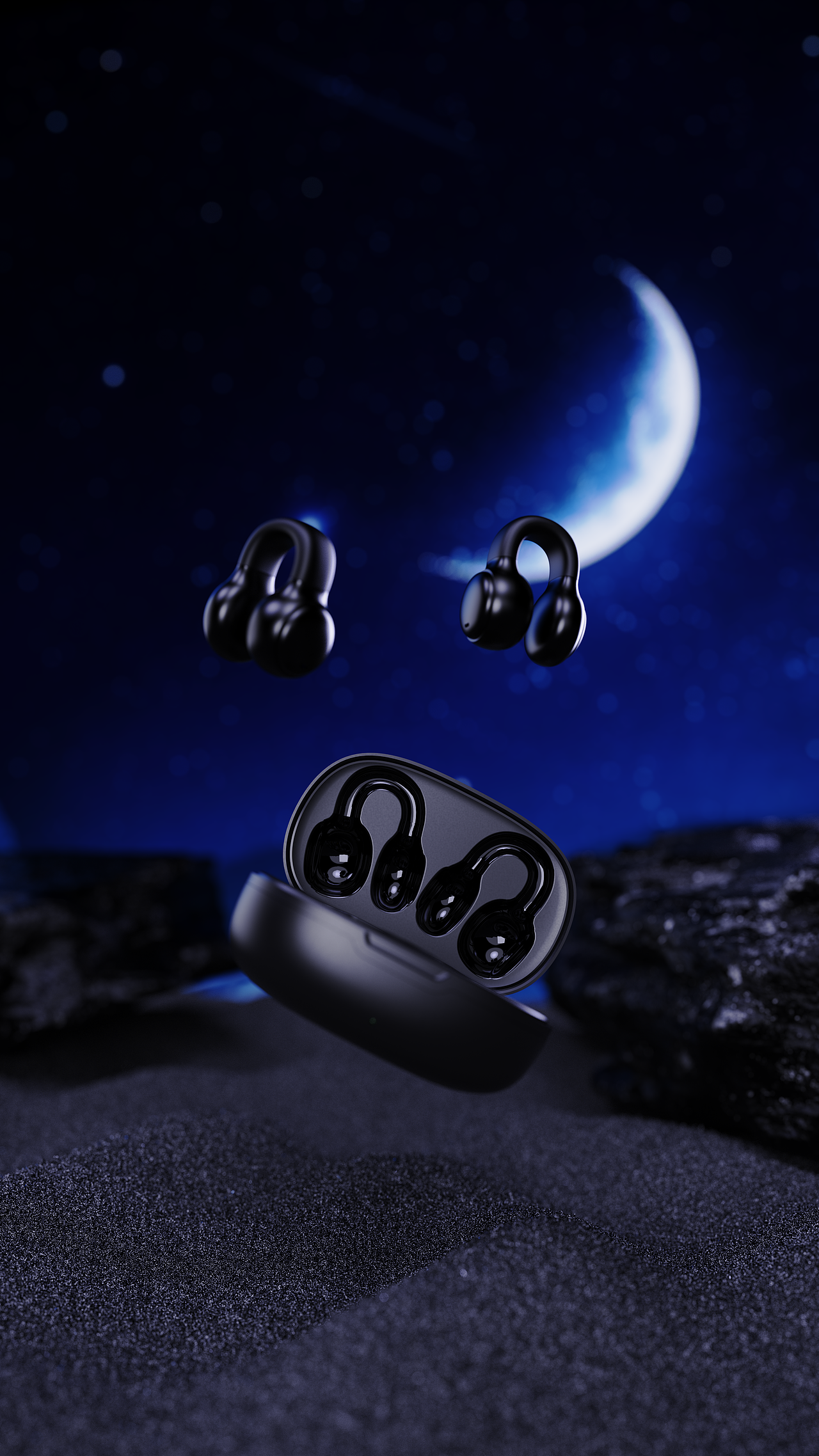 耳夹式耳机渲染 制作软件:KeyShot