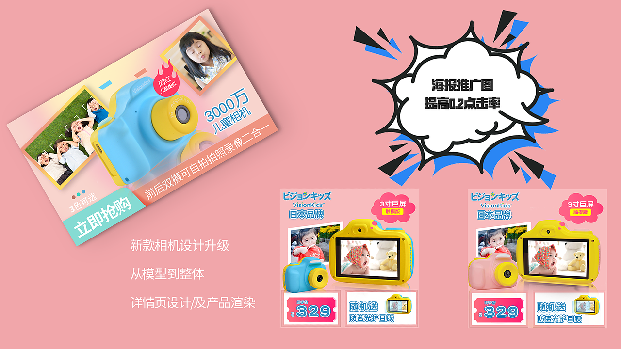 儿童相机渲染及排版