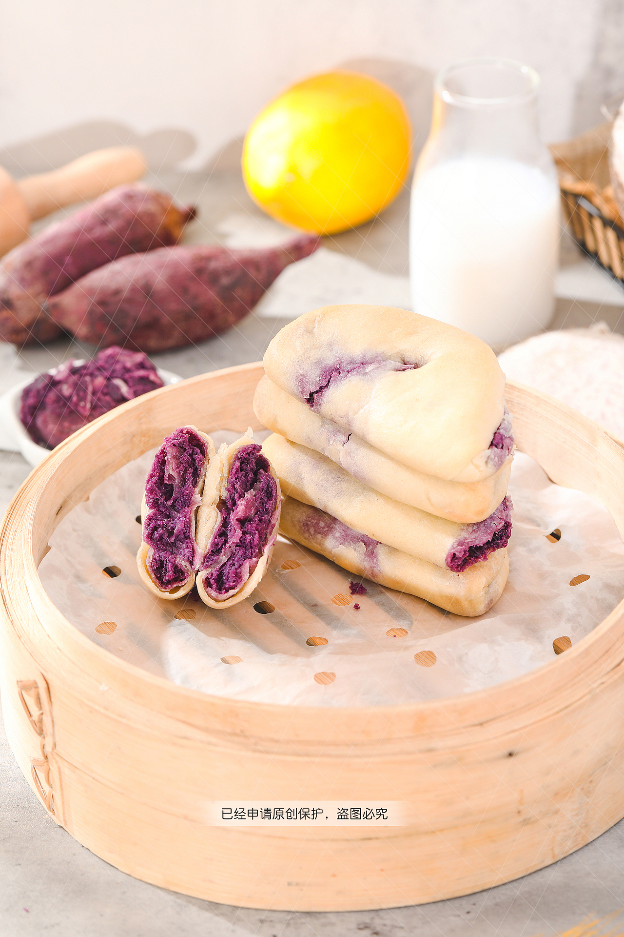无蔗糖 纯手工制作紫薯芋泥饼 古法制作（图ZMzA3MzcxNTU2） - 产品摄影 - 站酷设计师光绪摄影工作室原创素材 - 站酷ZCOOL