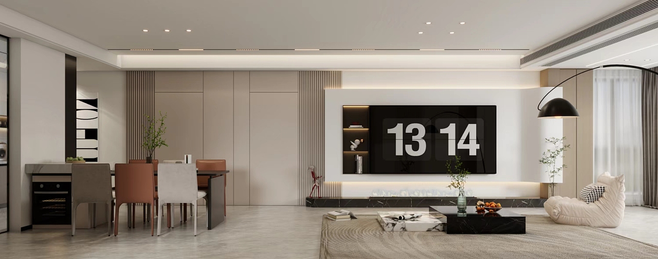 现代客餐厅家装效果图（图ZMzYwODIzMDk2） - 家装设计 - 站酷设计师小陶13083491266原创素材 - 站酷ZCOOL