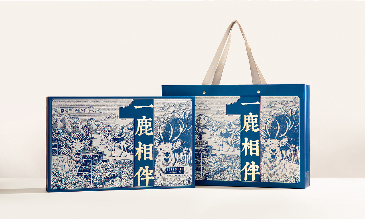 鹿韵茶香/版画茶包装插画设计-福鼎白茶（图ZMzU4NDkyMjA4） - 包装 - 站酷设计师安支渔原创素材 - 站酷ZCOOL