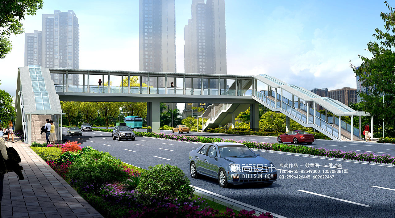 人行天桥效果图1