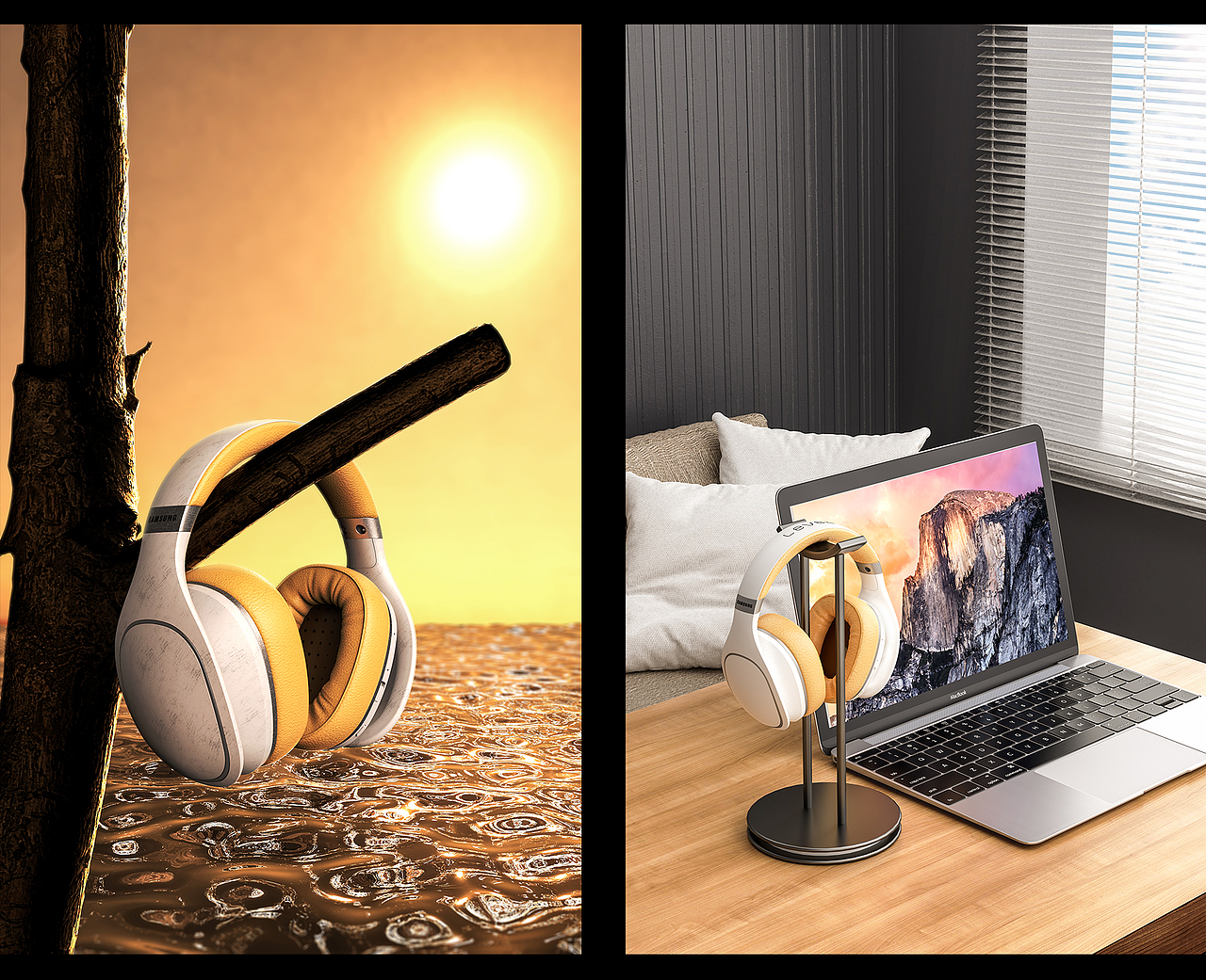 一套耳机图渲染