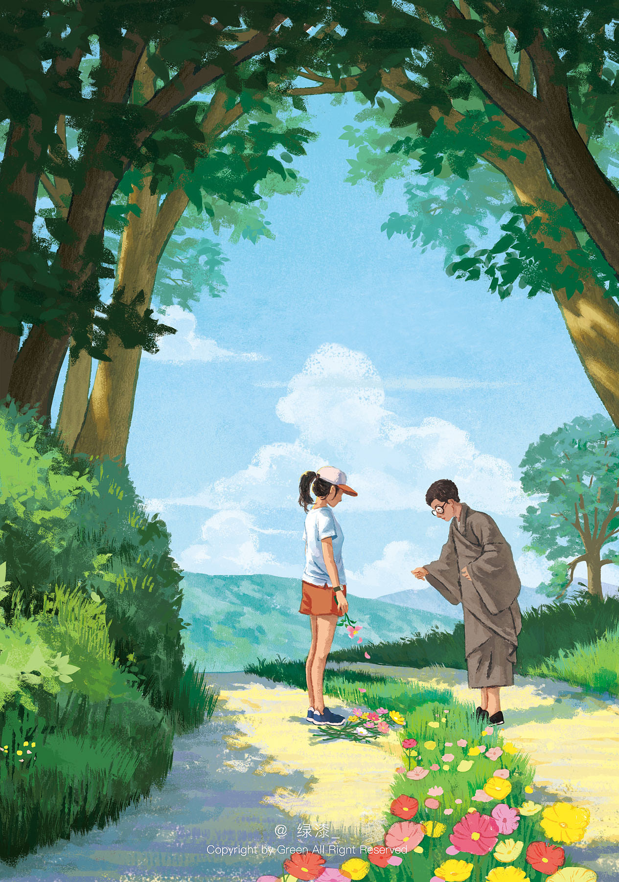 《給心情涂上顏色》（圖ZMzU2ODYwODQ4） - 商業(yè)插畫 - 站酷設(shè)計師綠漆_原創(chuàng)素材 - 站酷ZCOOL