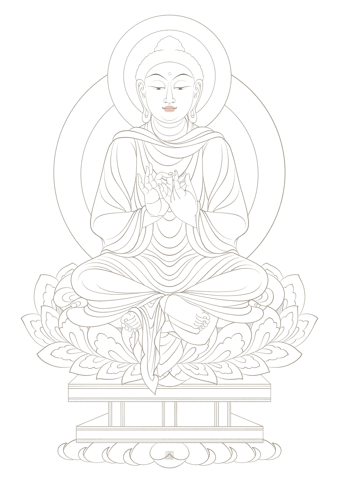 敦煌初唐220窟东壁说法图