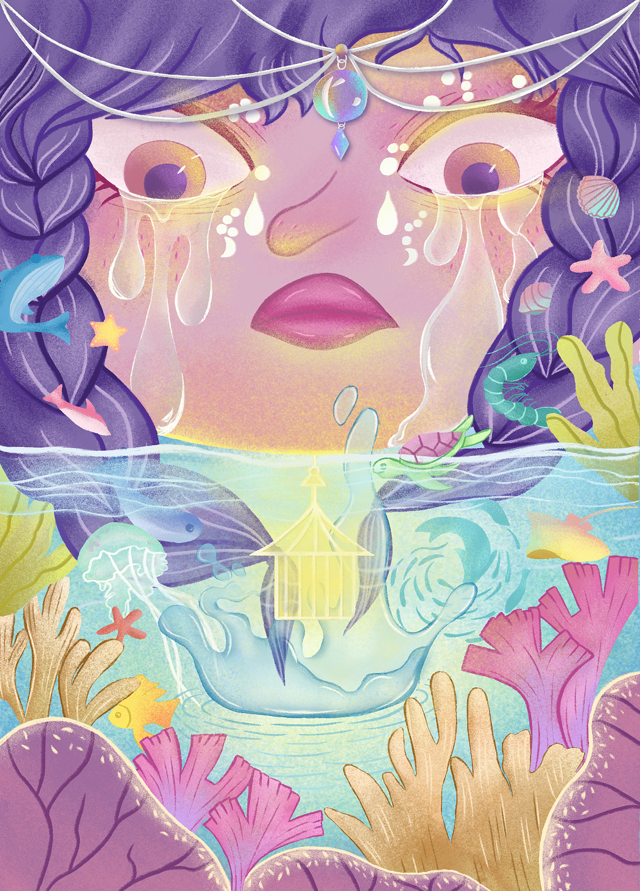 消失的她灵感插画创作