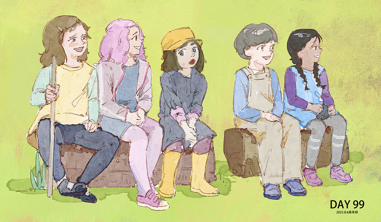 【人物隔日涂】51-100（图ZMzE1NzQ4ODky） - 创作习作 - 站酷设计师黑羊呀原创素材 - 站酷ZCOOL