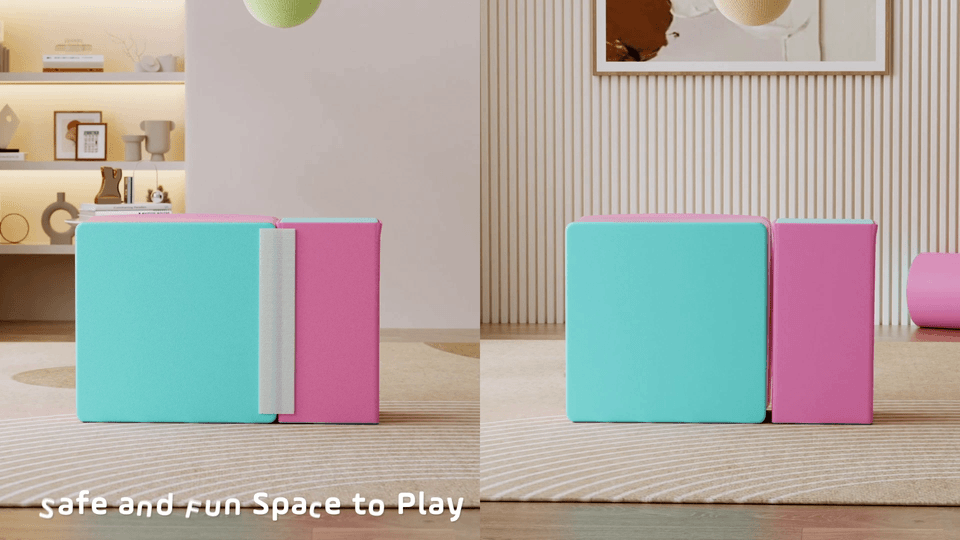 粉蓝积木套装-五件套