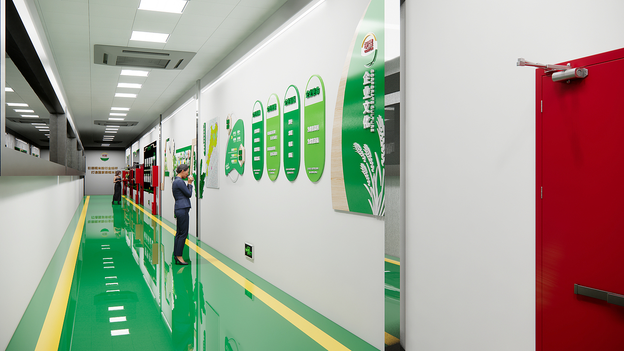 企业参观通道文化展示墙