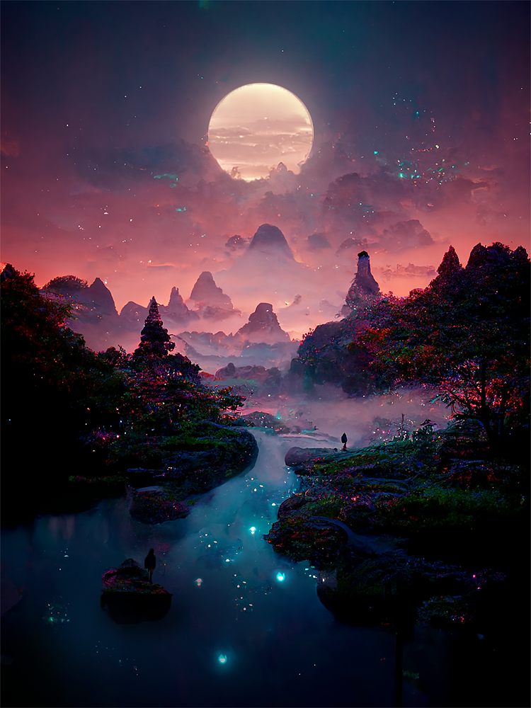 AI绘画 | 满船清梦压星河（图ZMzEyMDQyNDY4） - 概念设定 - 站酷设计师青鱼NICO原创素材 - 站酷ZCOOL