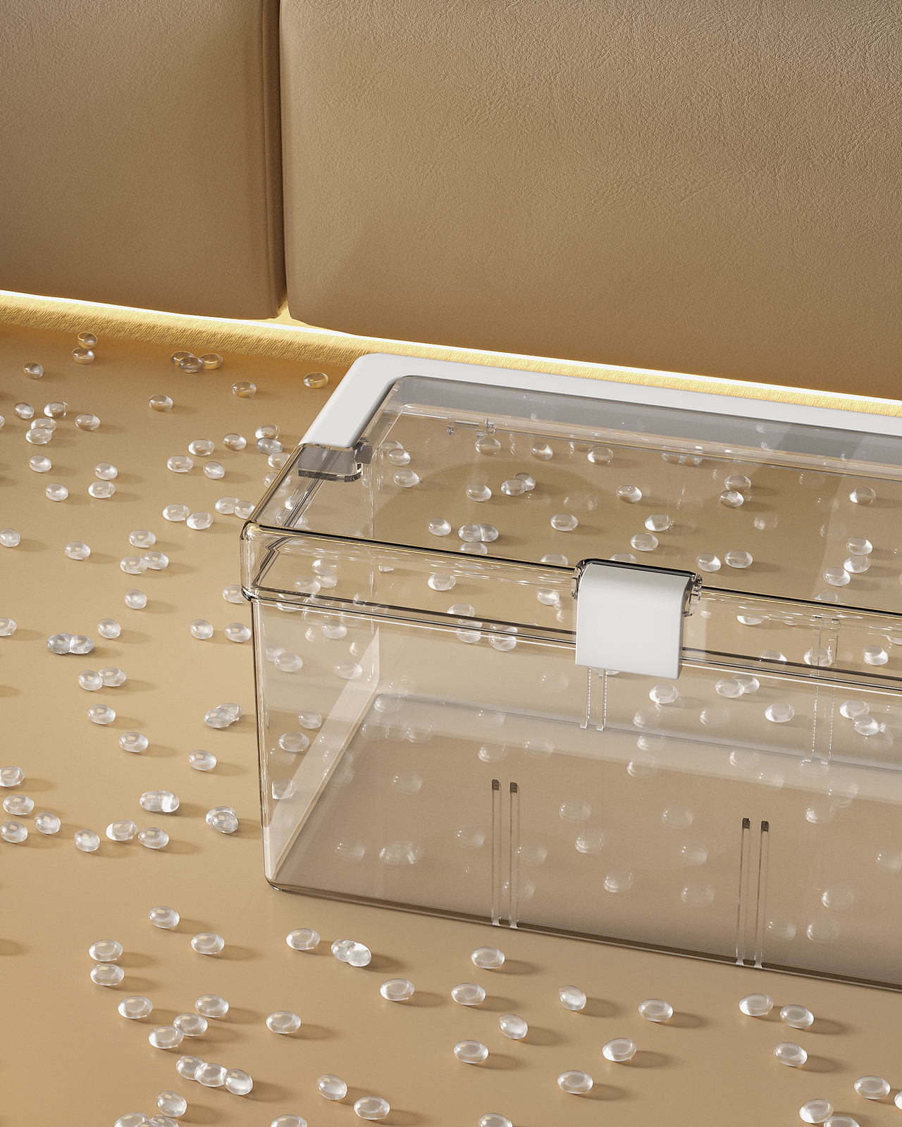 室内暖色系产品渲染