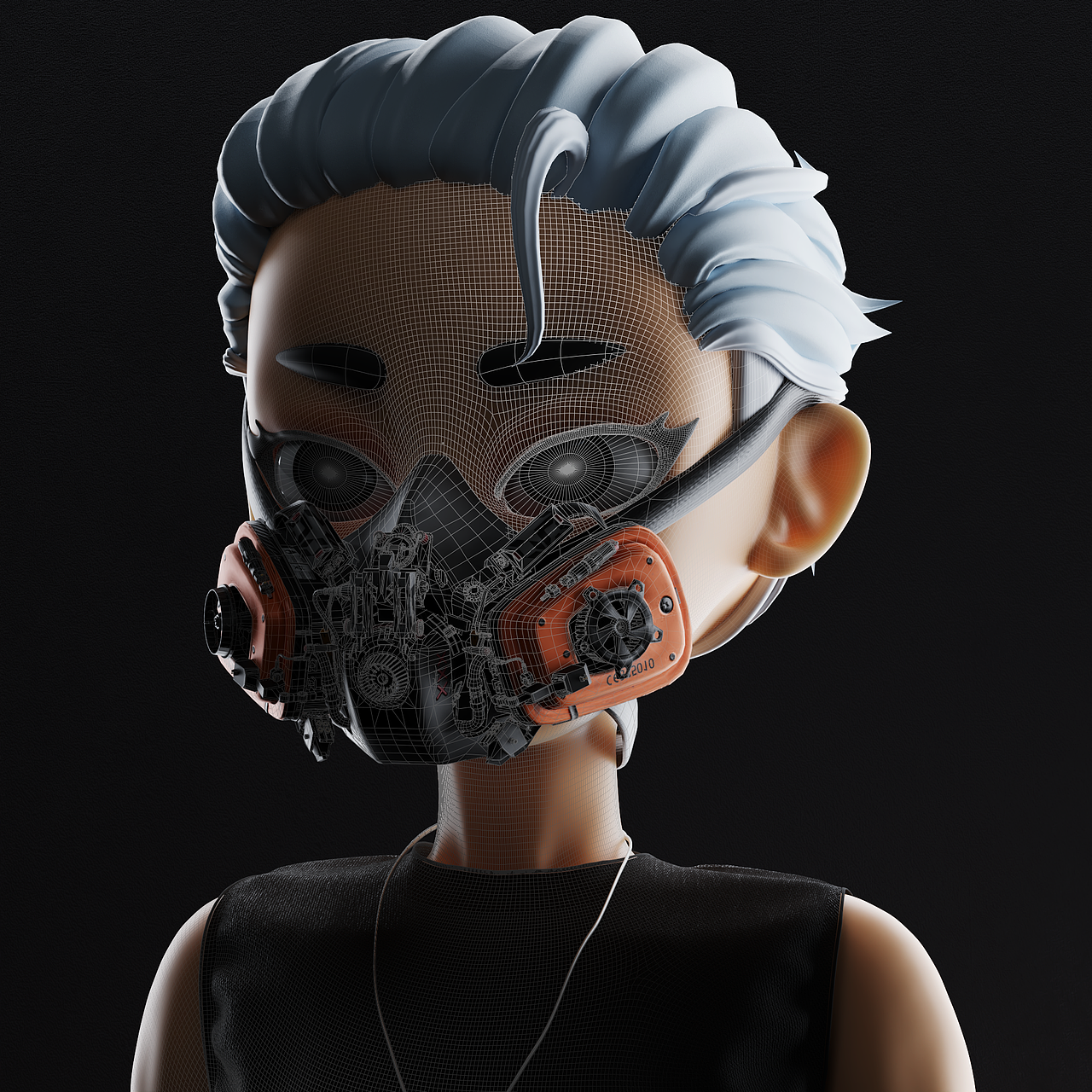 blender 人物头像