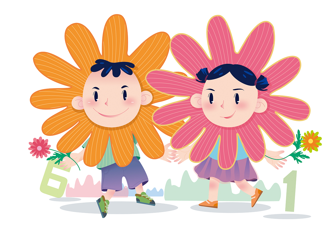 祖國的小花（圖ZMzA2Njk5NDY0） - 兒童插畫 - 站酷設計師czhean原創(chuàng)素材 - 站酷ZCOOL