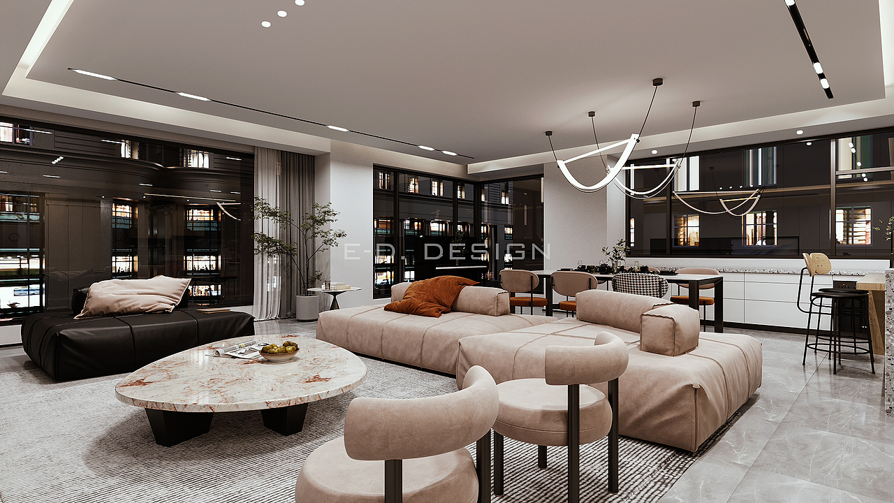 平层现代公寓住宅（图ZMzA5MTE5OTQ4） - 建筑/空间 - 站酷设计师一撇一捺一点原创素材 - 站酷ZCOOL