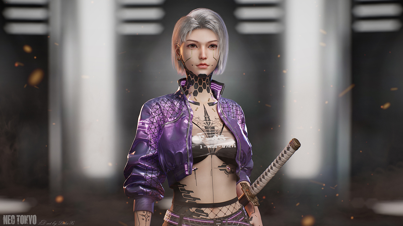 Akiko "Blade" Nakamura（图ZMzU0MTEyNTM2） - 人物/生物 - 站酷设计师徐林海原创素材 - 站酷ZCOOL