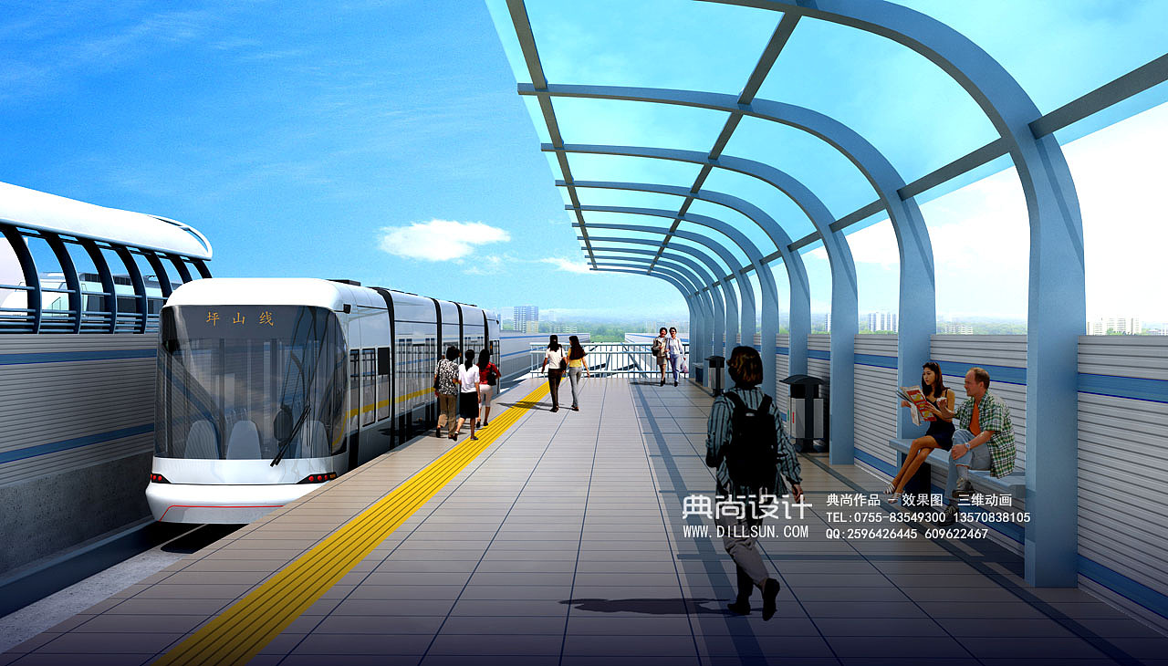 道路街边小品效果图2