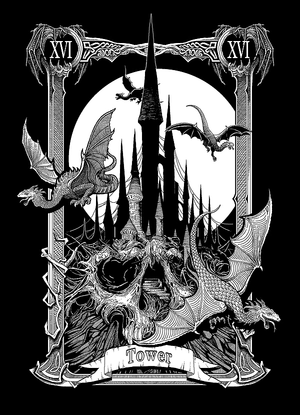 暗黑塔罗牌系列(上篇)|插画|新锐潮流插画|小初插画_原创作品-站酷