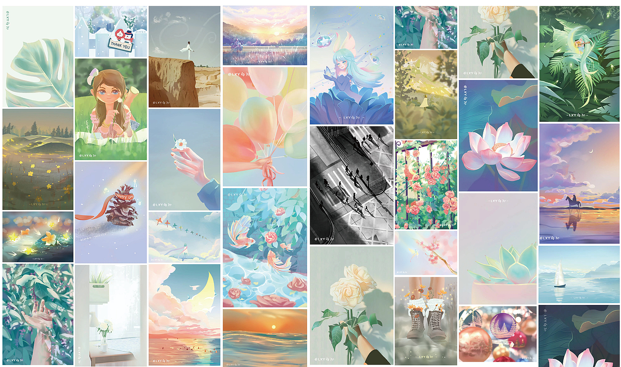 【色彩治愈之旅】合集（图ZMzIyMzk4Mzky） - 创作习作 - 站酷设计师LXY向阳原创素材 - 站酷ZCOOL