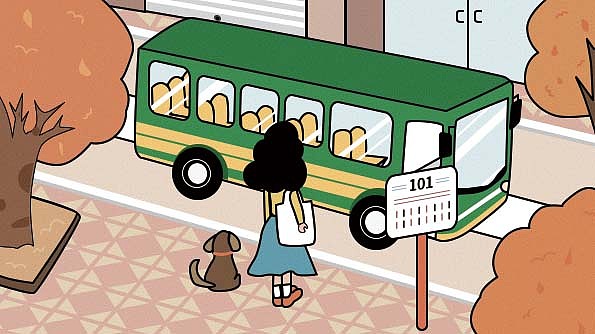 等公交的女孩