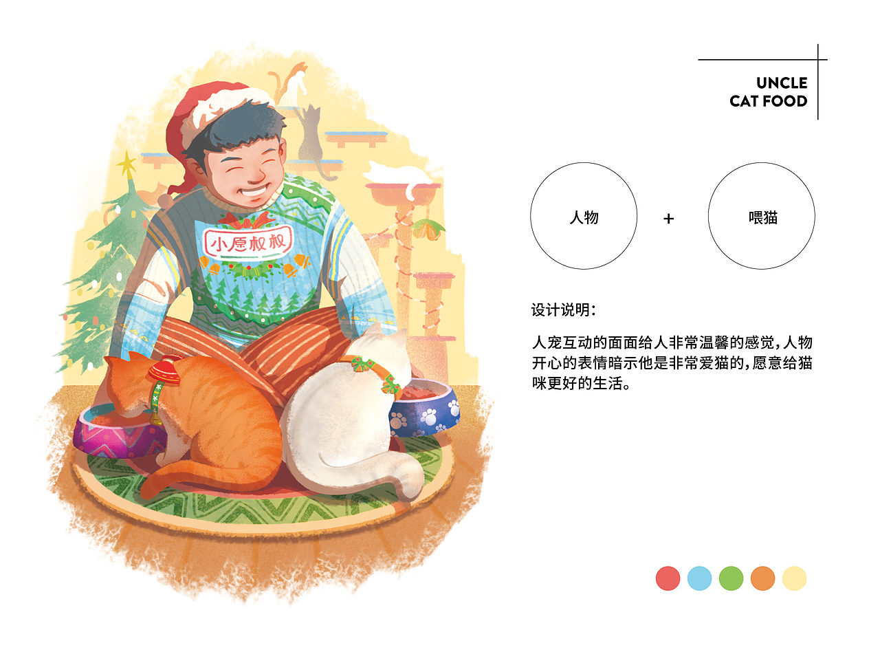 猫粮宠物食品包装插画第二弹