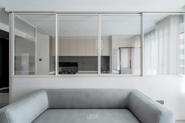 70㎡小户型黑白简约风，通透餐厅自带悬浮效果（图ZMzY5NjY3MzYw） - 家装设计 - 站酷设计师久栖设计原创素材 - 站酷ZCOOL