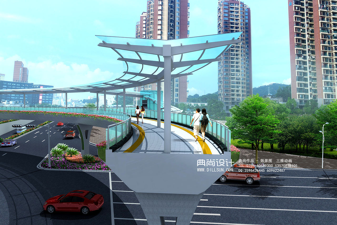 人行天桥效果图1