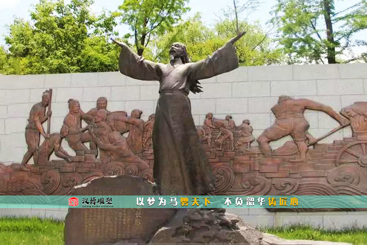 人物铸铜雕像,传统工艺雕塑,历史文化铜雕