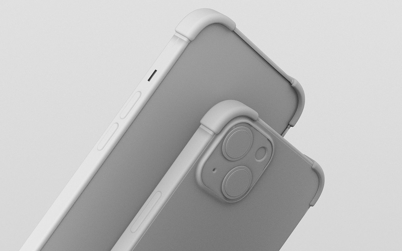 iphone 13 手机建模(含硅胶壳)渲染