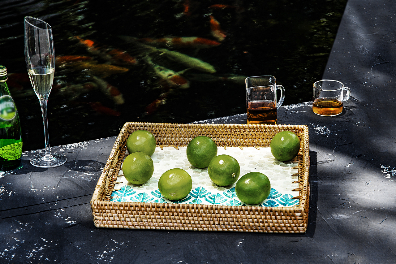 藤编收纳篮拍摄