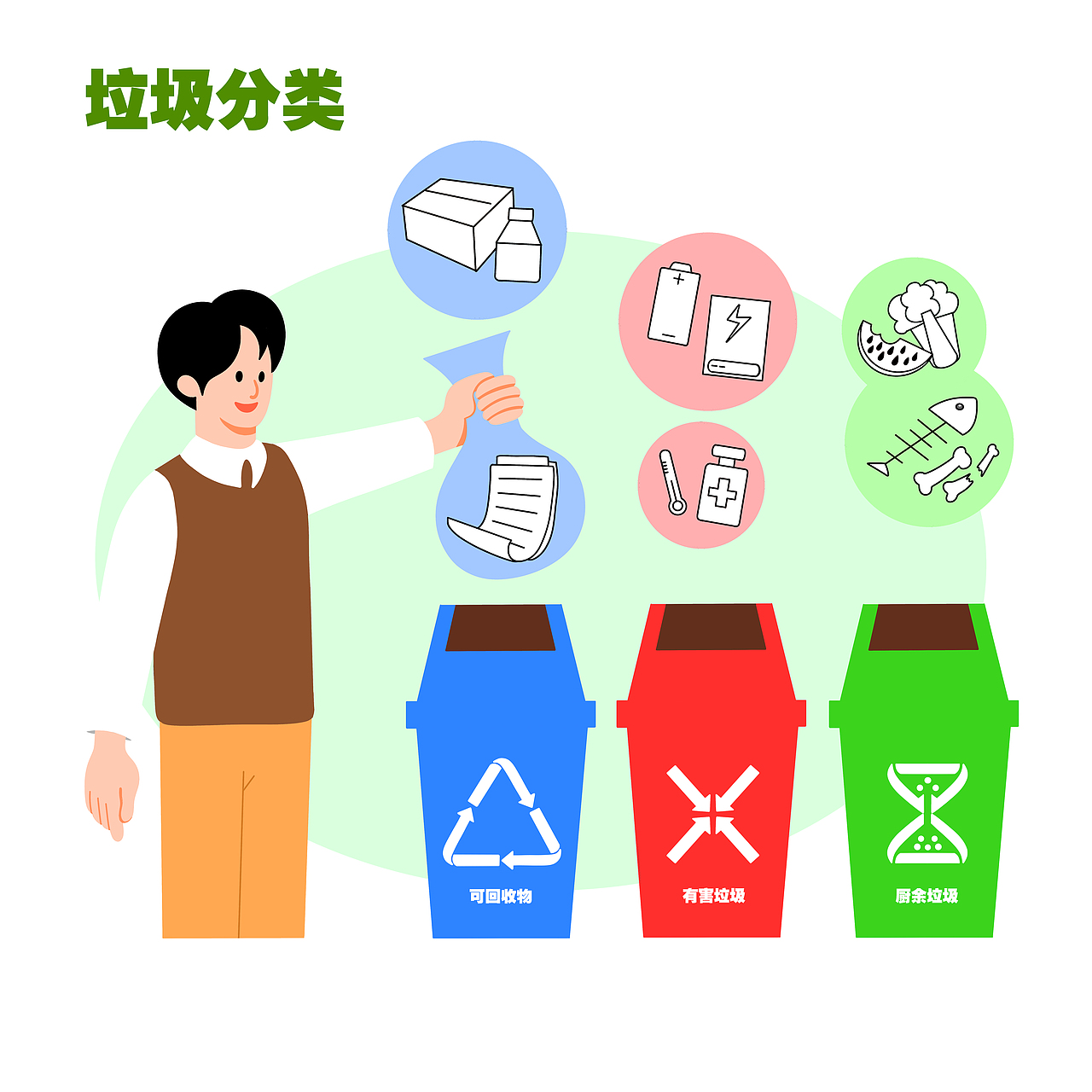 低碳生活插画（图ZMzAwMDA4NTA4） - 商业插画 - 站酷设计师artist_LiNk原创素材 - 站酷ZCOOL