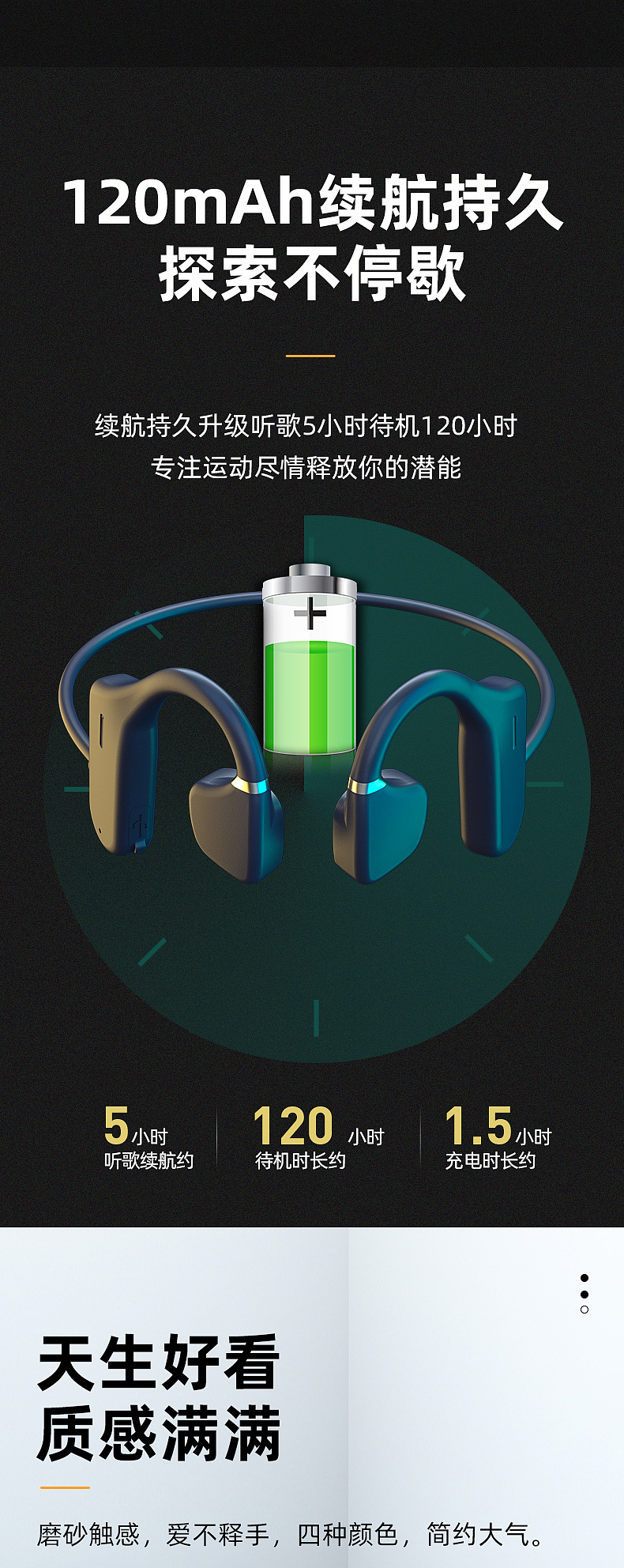 骨传导耳机详情页