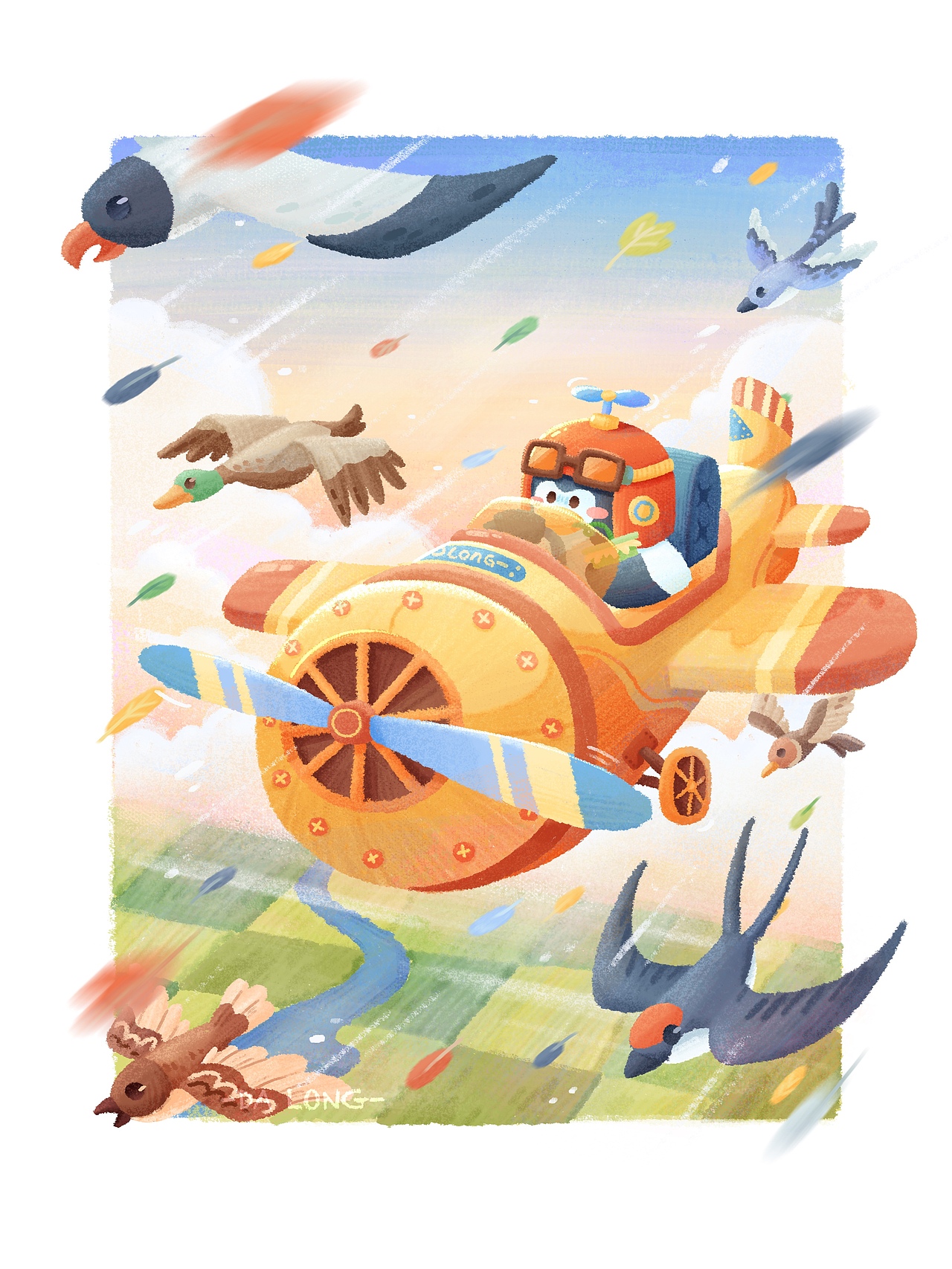 儿童插画大场景合集1-4 | 动物插画