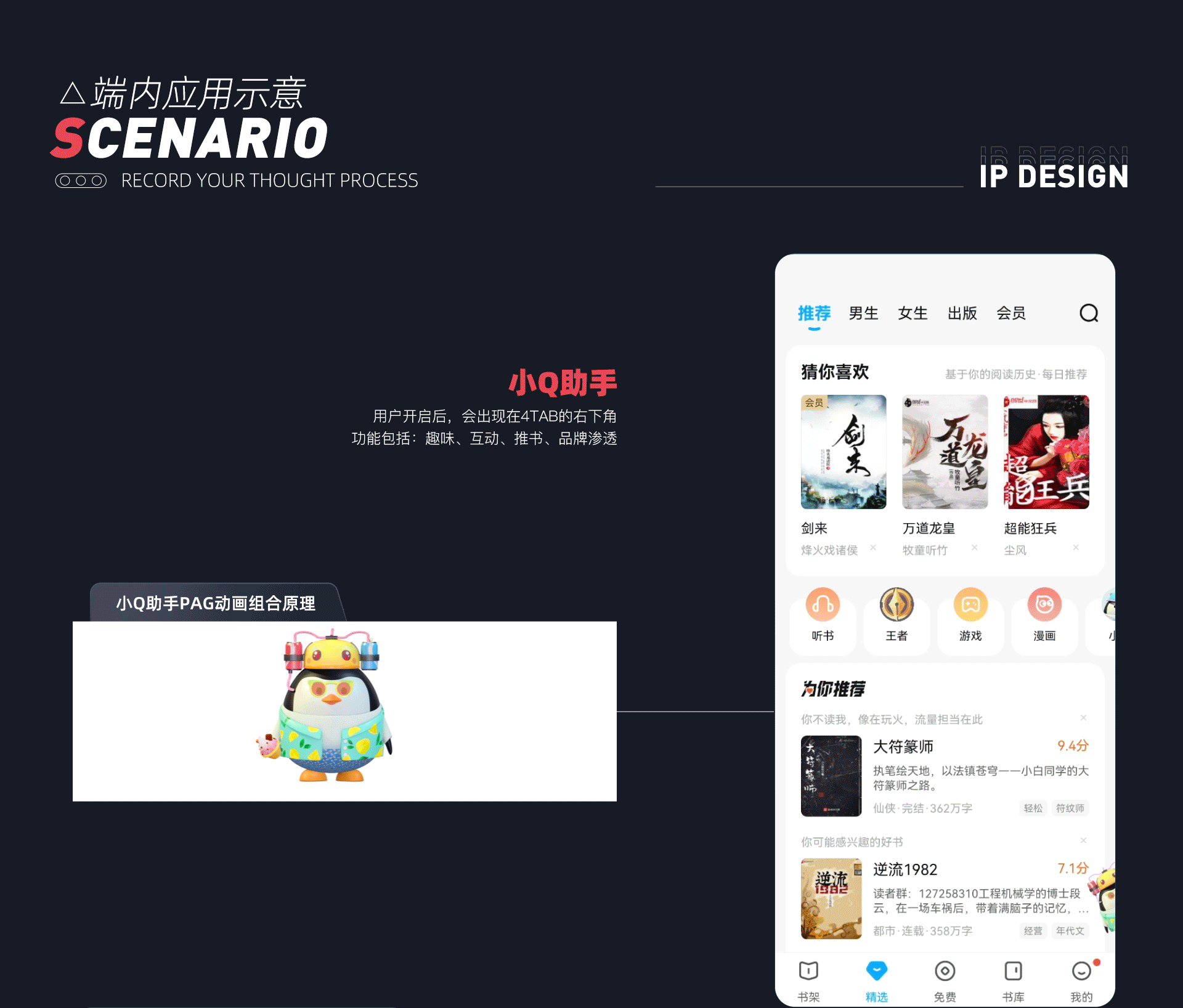 QQ阅读-小Q（小结二）（图ZMzA4NzU4ODUy） - 人物/生物 - 站酷设计师进击的大宇原创素材 - 站酷ZCOOL
