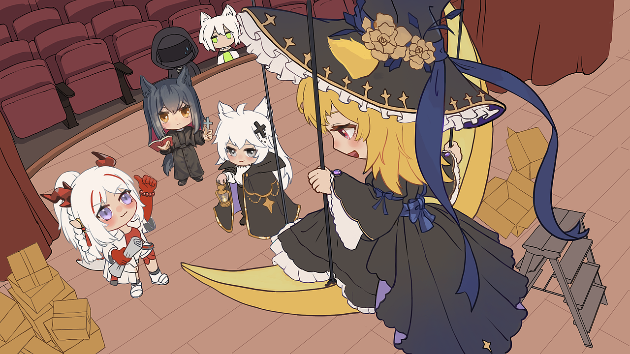 Q版横插画-年导的小剧场（图ZMzUwOTAwODgw） - 商业插画 - 站酷设计师超级马里猫原创素材 - 站酷ZCOOL