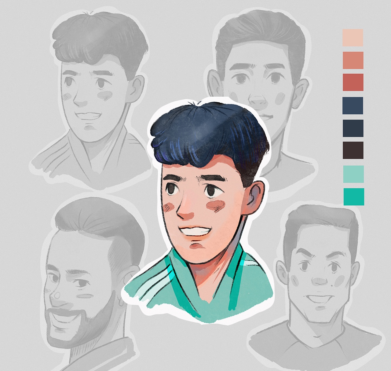 人物插画练习/头像