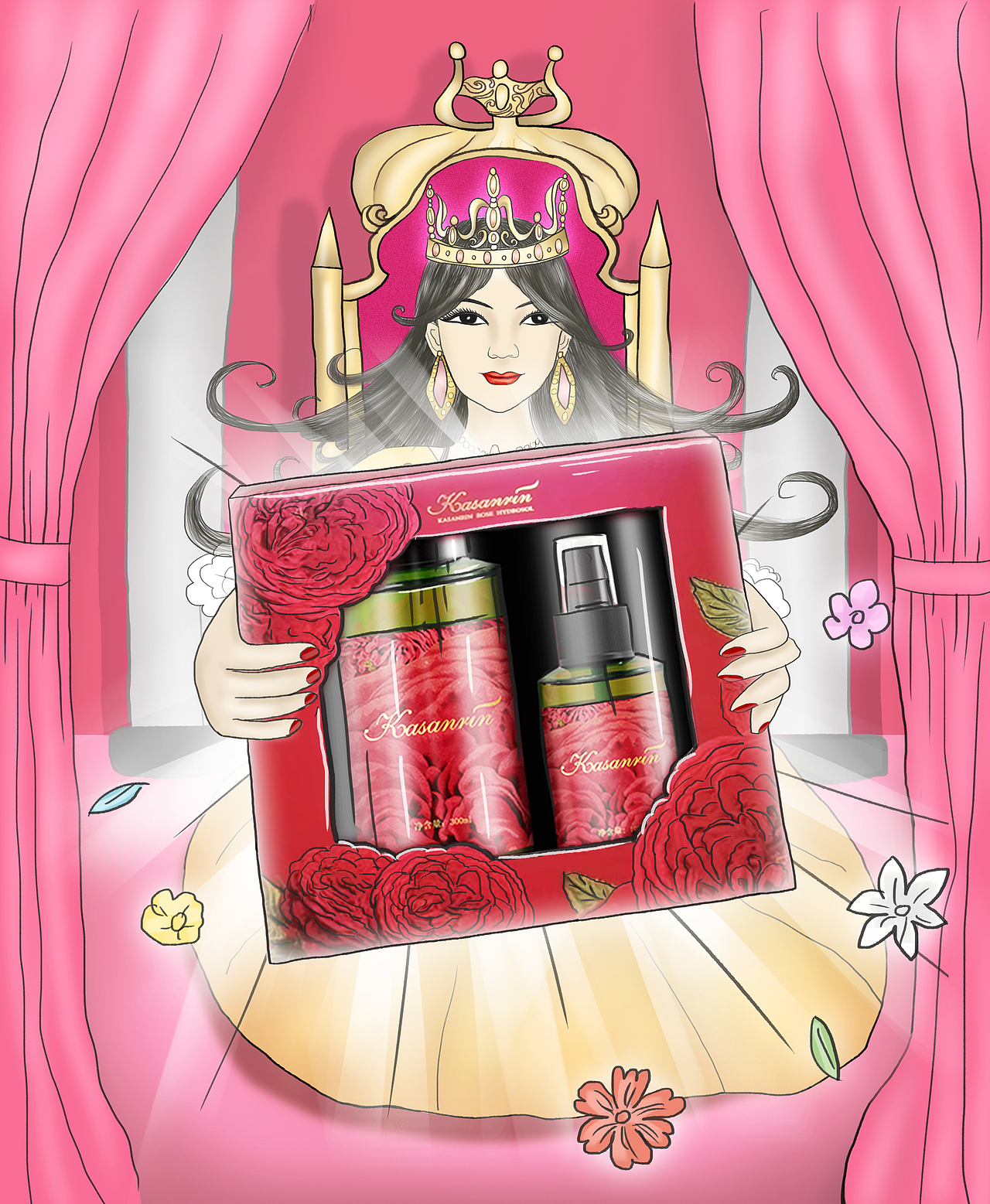 手绘活动的背景元素+产品手绘化