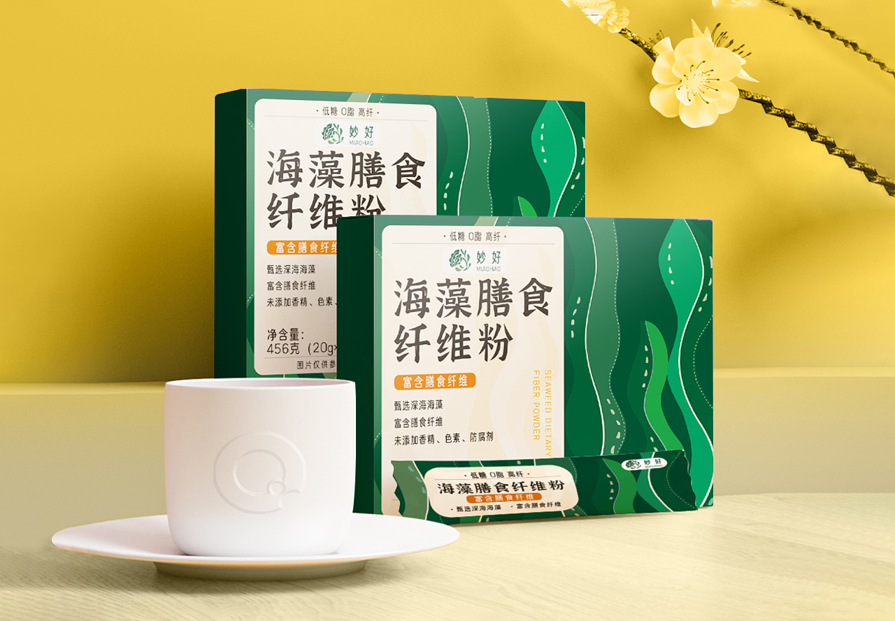 包装设计/保健品/海藻膳食纤维粉 插画手绘包装（图ZMjk2NjAzMjYw） - 包装 - 站酷设计师山鲤包装研究所原创素材 - 站酷ZCOOL