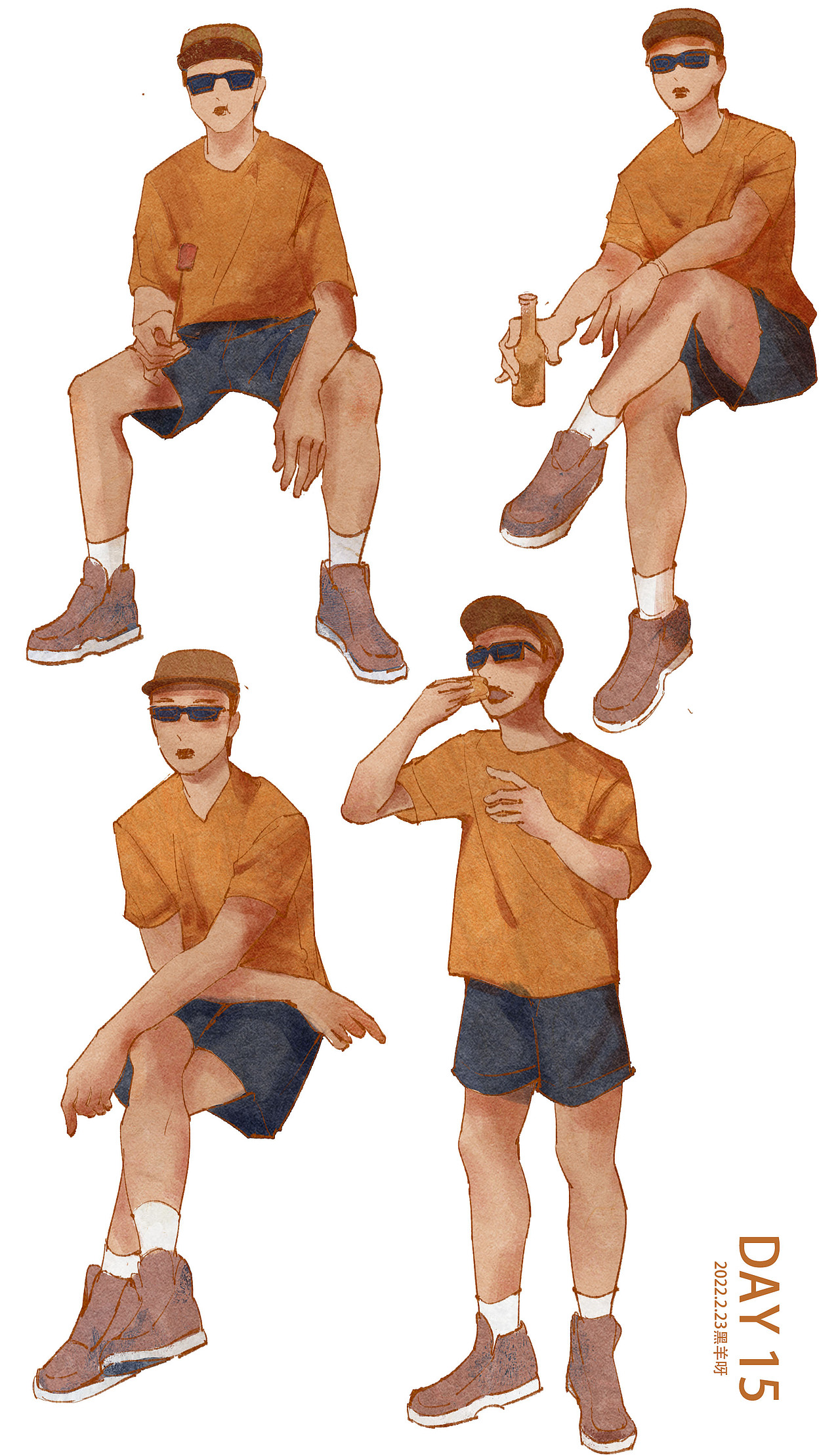 【人物隔日涂】1-25（图ZMjk5Nzg4NzQw） - 创作习作 - 站酷设计师黑羊呀原创素材 - 站酷ZCOOL