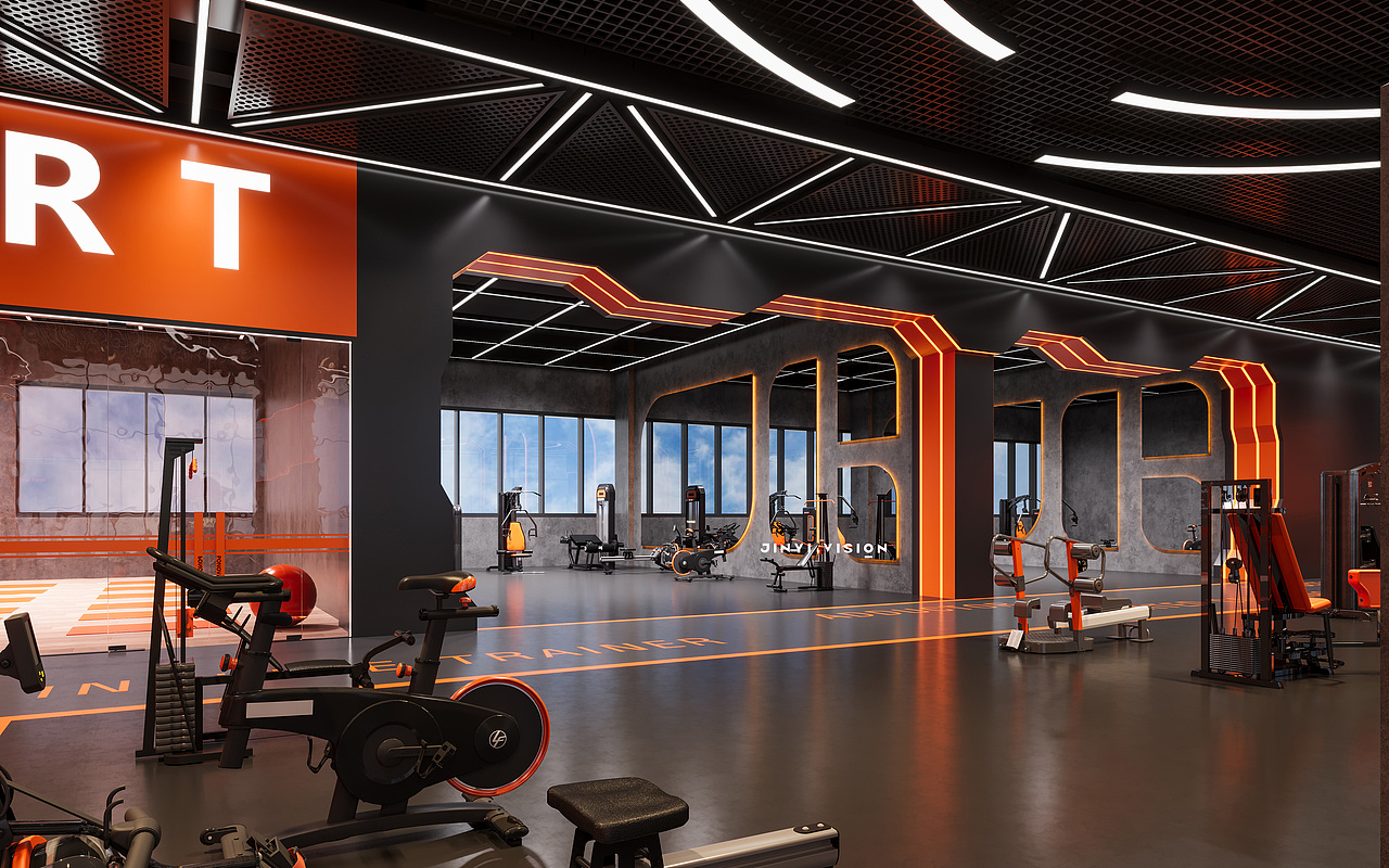 健身房（图ZMzY3ODEyMDky） - 商业空间设计 - 站酷设计师金屹视觉原创素材 - 站酷ZCOOL