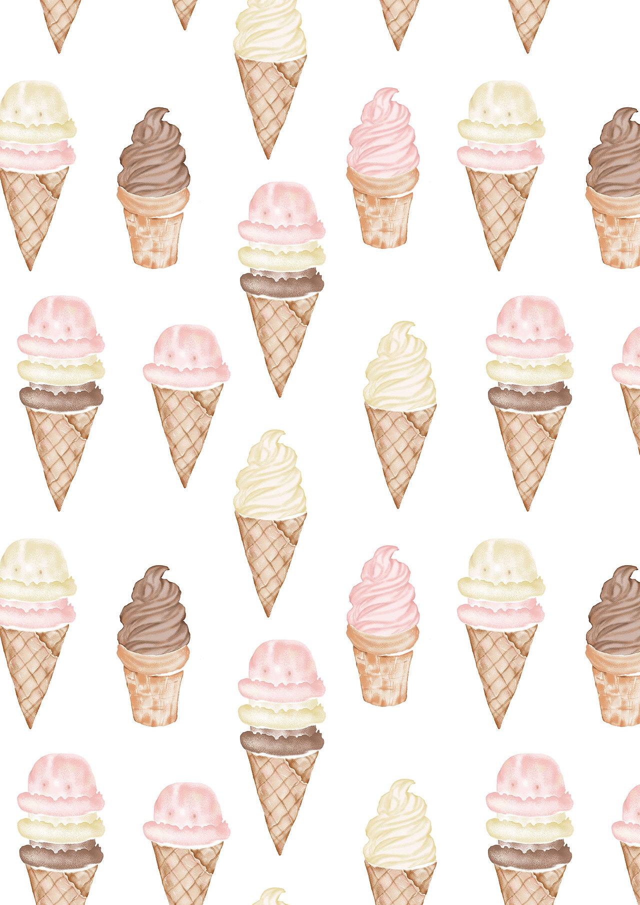 布料插画印花-写实水彩