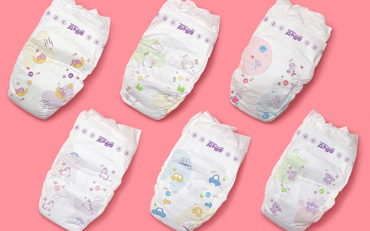 茄子恰恰® 纸尿裤 | Eggplant Cha Cha Diaper Package