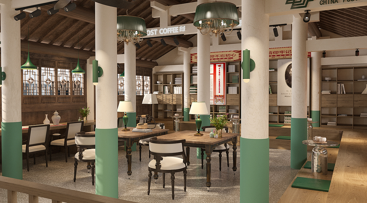 中国邮政 陈望道故居 爱国主义教育基地（图ZMzAxNTE3OTY0） - 商业空间设计 - 站酷设计师WOOFWANG原创素材 - 站酷ZCOOL