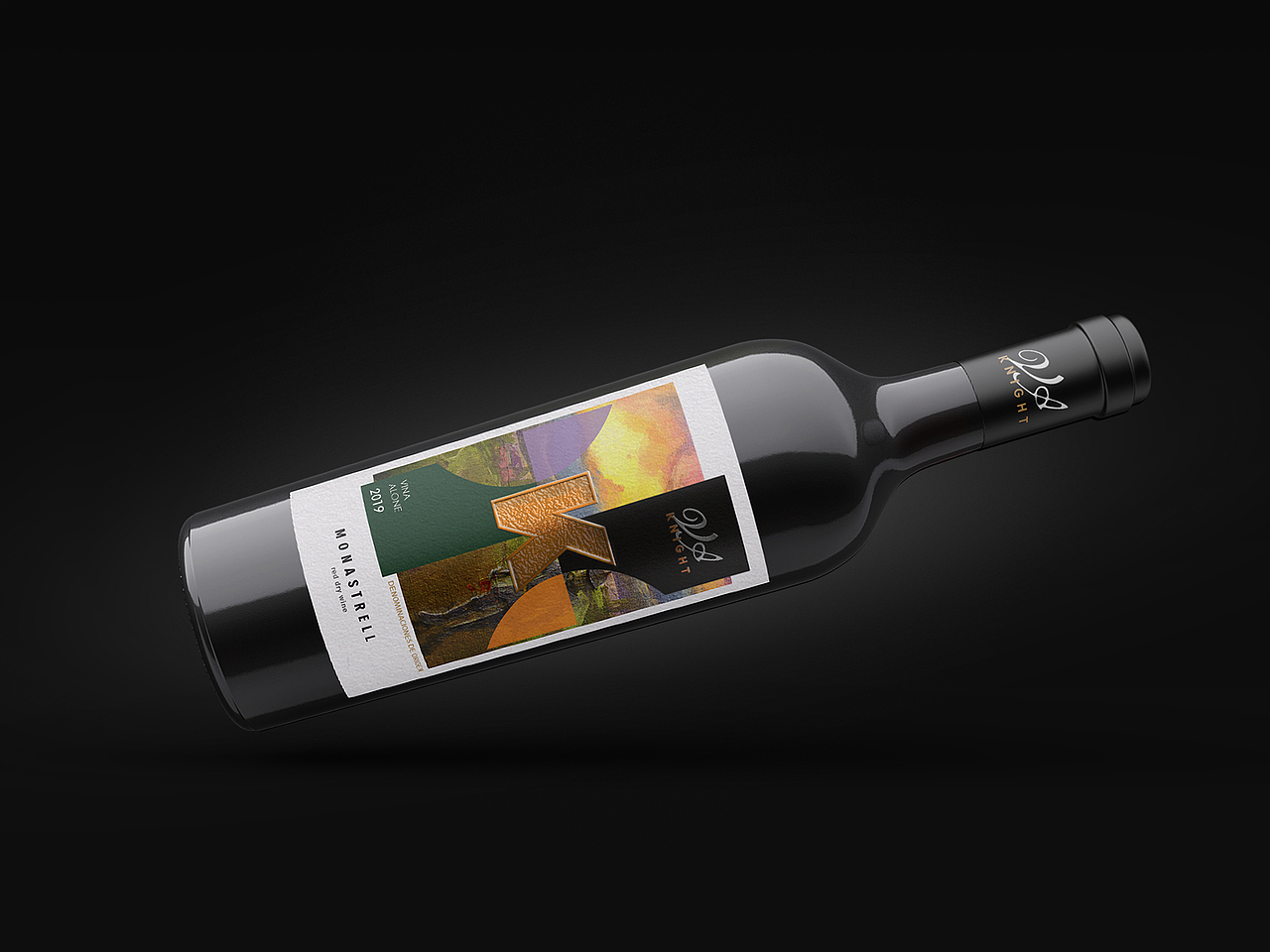 陈时×VA Knight 西班牙拉曼恰葡萄酒 酒标设计